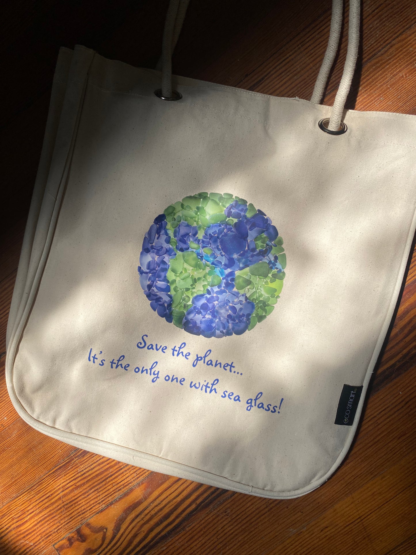 Save Sea Glass Canvas Tote Bag