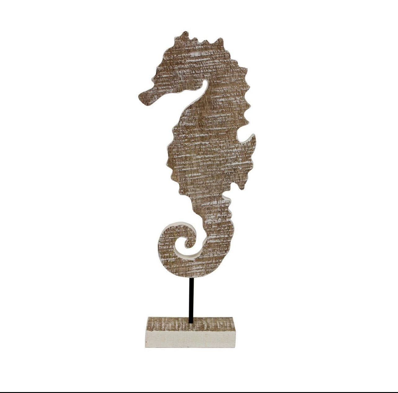 Wood Seahorse on Stand